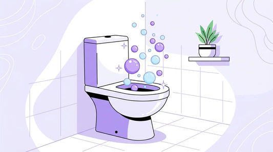 Clean toilet bowl with clear waterline and no visible mineral ring