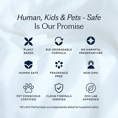 LAVO toilet cleaner - septic safe, non-toxic, eco-friendly trust badges